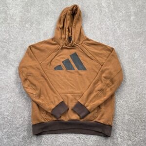 Adidas Sportswear‎ Badge of Sports Fleece Pullover Hoodies Men's Size M Brown